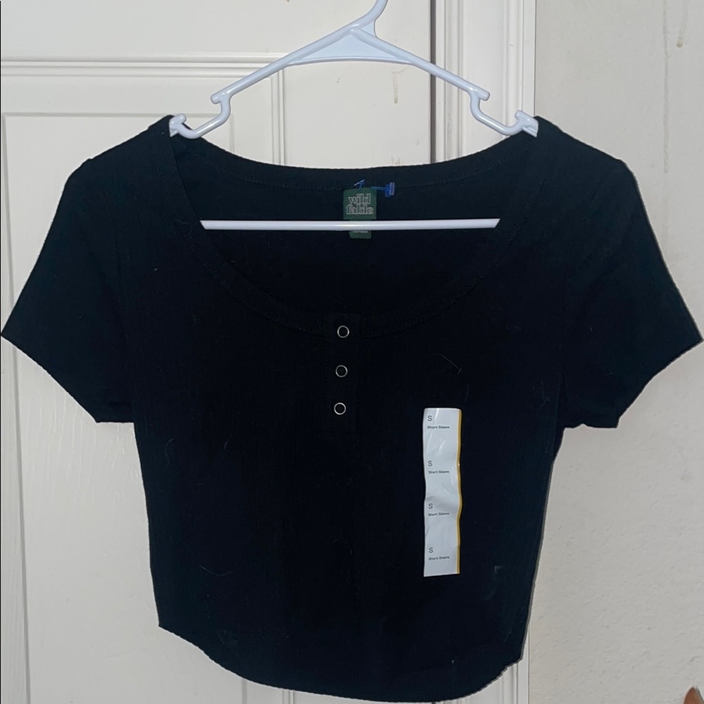 Black Cropped Top